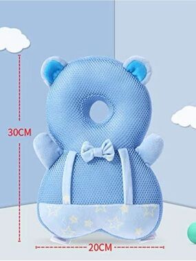 Blue Bear Plush Head Protector Pillow for Kids